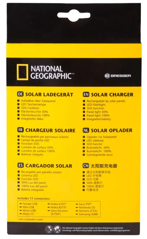 photo Bresser National Geographic Solar Power Charger 4-in-1,  10