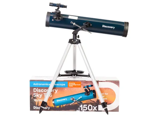 picture Levenhuk Discovery Sky T76 Telescope with book,  2