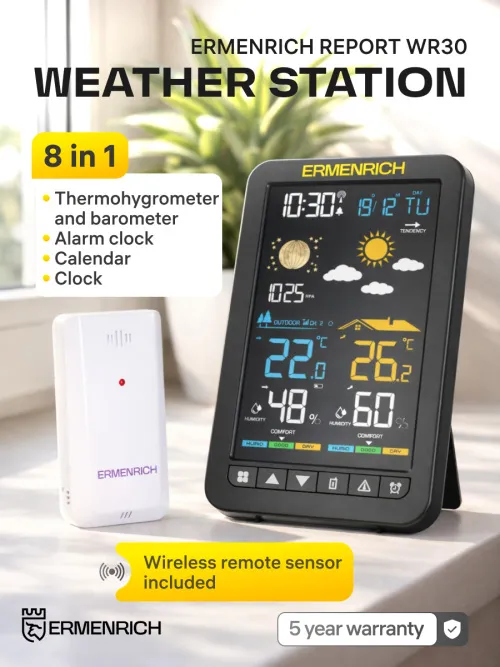 picture Ermenrich Report WR30 Weather Station,  12