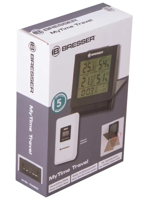 image Bresser MyTime Travel Alarm Clock Weather Station,  10