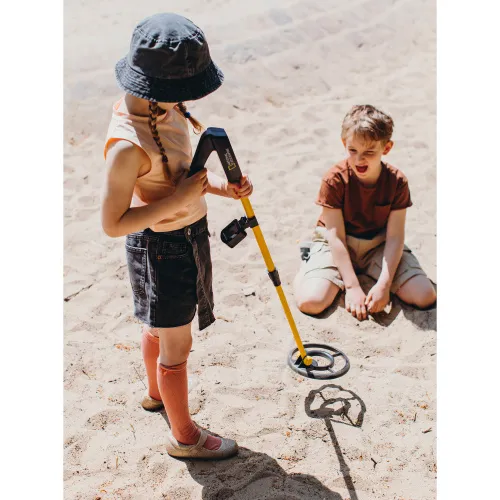 Metal Detector for Kids with 7.5'' Waterproof Coil ＆ 25-32'' Adjustable Stem, Lightweight Gold Detector with LCD Display for Detecting Coin Gold and : Little Experimenter Metal Detector for Kids