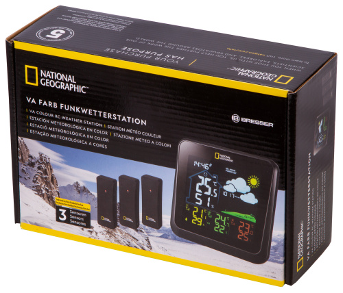 Bresser National Geographic VA Weather Station with Color Display and 3 ...