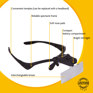 Magnifying Visor with Interchangeable Lenses