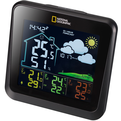 Bresser National Geographic VA Weather Station with Color Display and 3 ...