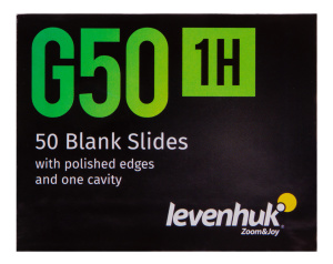 изображение Чисти предметни стъкла с едно гнездо Levenhuk G50 1H, 50 бр.