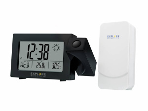 Oregon Scientific Weather station RC Alarm clock with temperature white