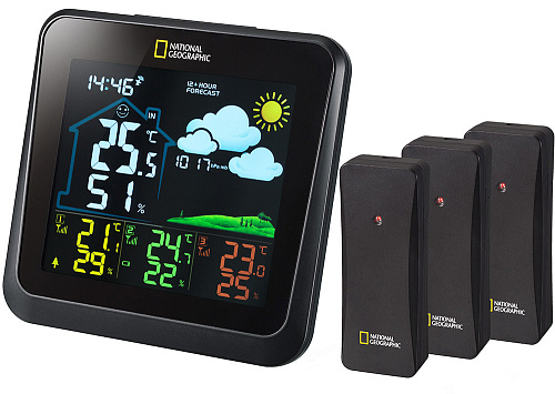 image Bresser National Geographic VA Weather Station with Color Display and 3 Sensors