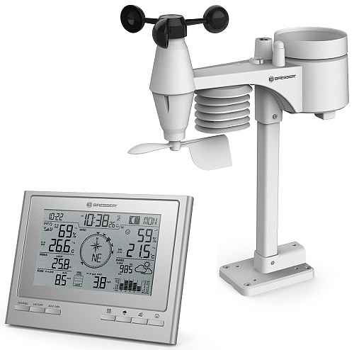picture Bresser 7-in-1 ClimateScout Exclusive Line Weather Center, silver