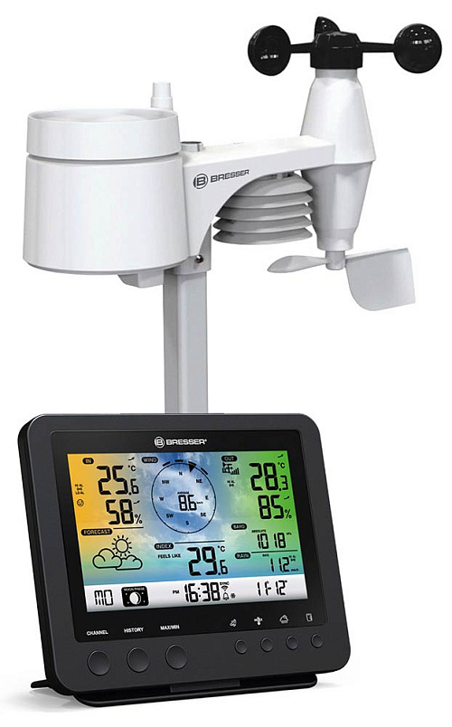 picture Bresser 5-in-1 Wi-Fi Weather Station with Colour Display, black